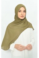 Pasmina Ceruty Instan Oval Olive with Inner